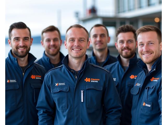 FjordHue ekspertteam ved marine coating applikasjon i Bergen